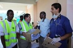 Lions with medical supplies Lions with medical supplies